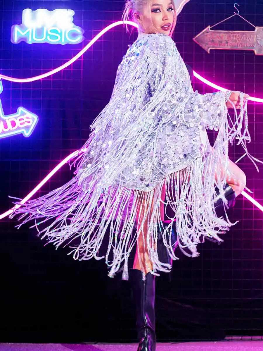 silver tassel jacket