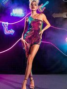 burgundy glitter jumpsuit