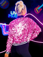 Pink Sequin Jacket - Stylish