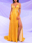 Sparkly Sequin Plunge Dress
