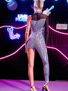 silver shimmer jumpsuit
