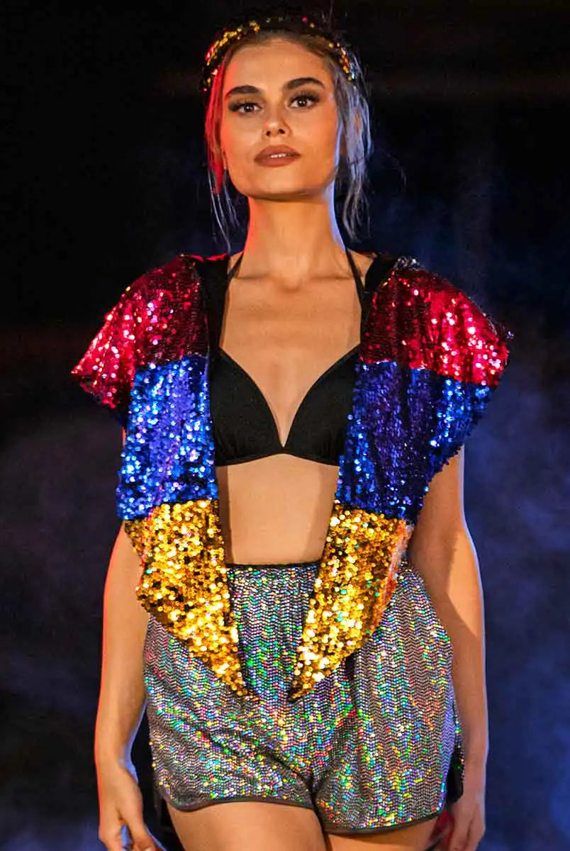 Sparkly Hooded Shawl