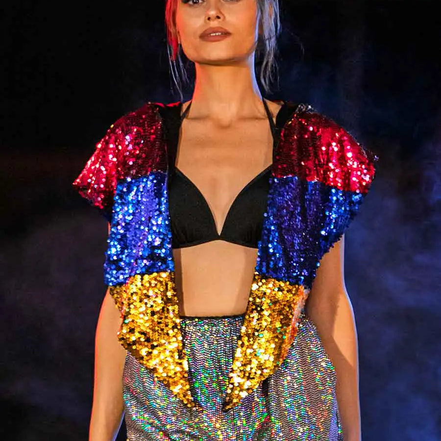 Sparkly Hooded Shawl