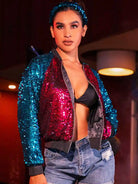 red sparkly jacket