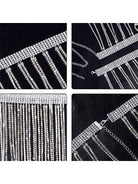 Rhinestone Tassel Skirt Detail