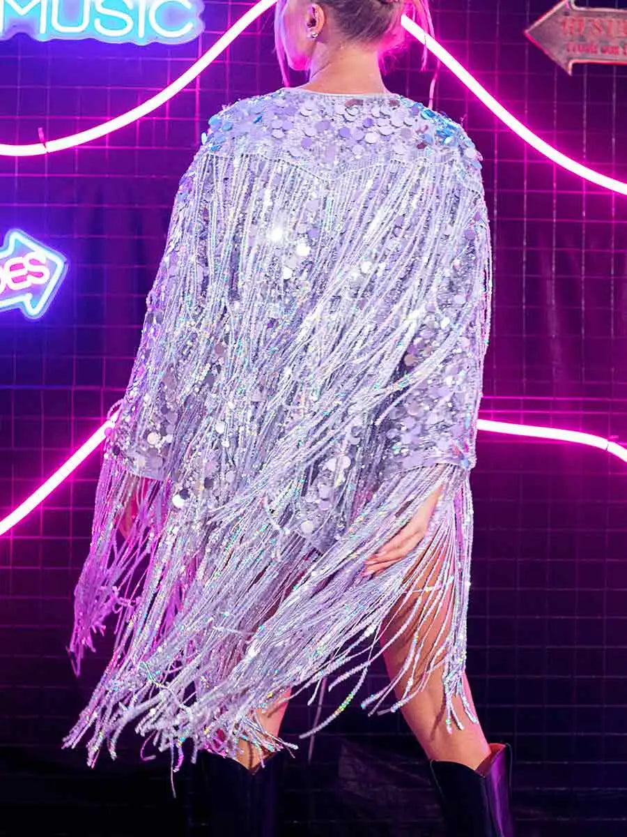 silver fringe jacket