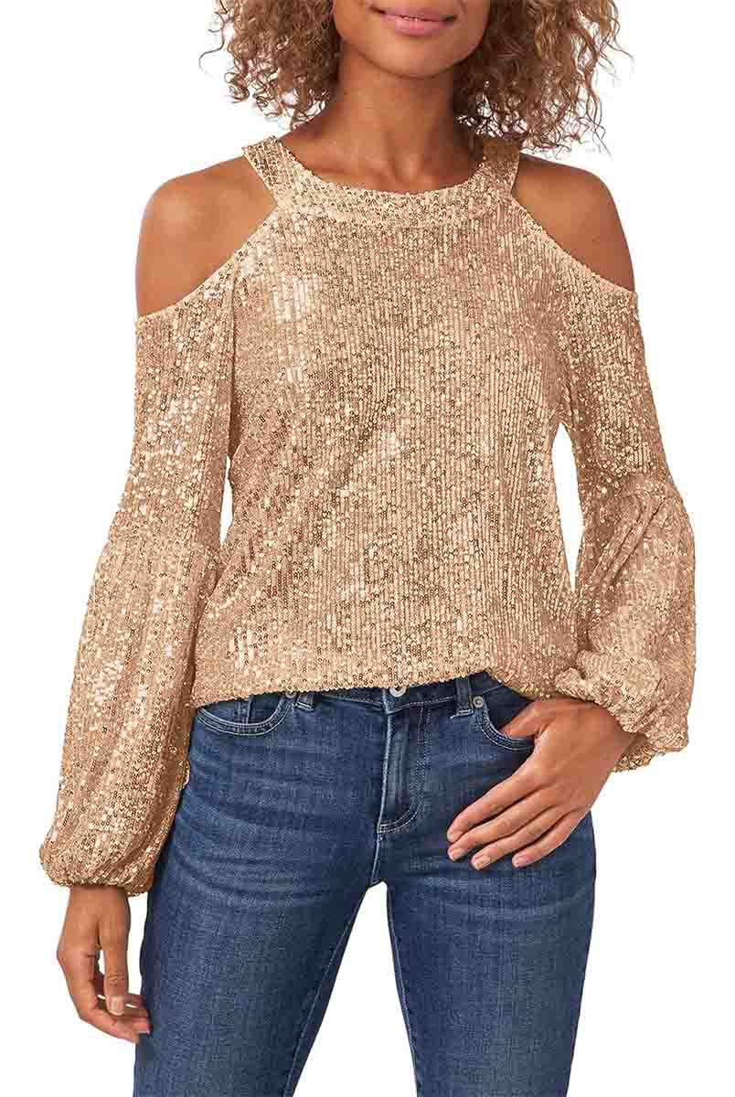 gold sequin shirt