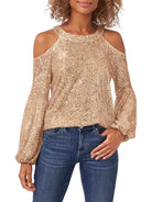 gold sequin shirt