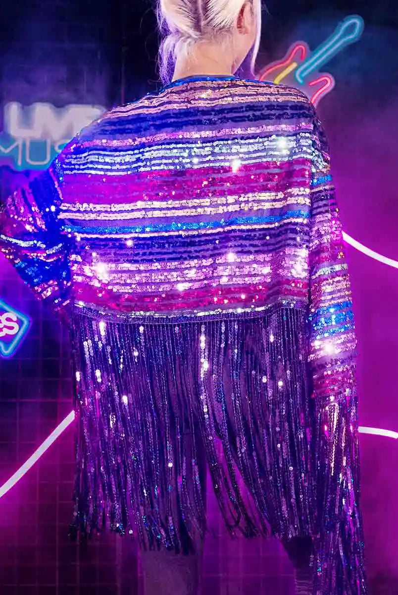 Sequin Tassel Jacket Top
