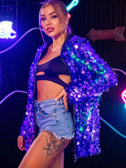 Long Sleeve Sequin Hoodie