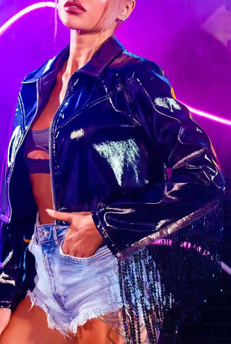black sparkle jacket