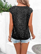 Black Sequin Shirt