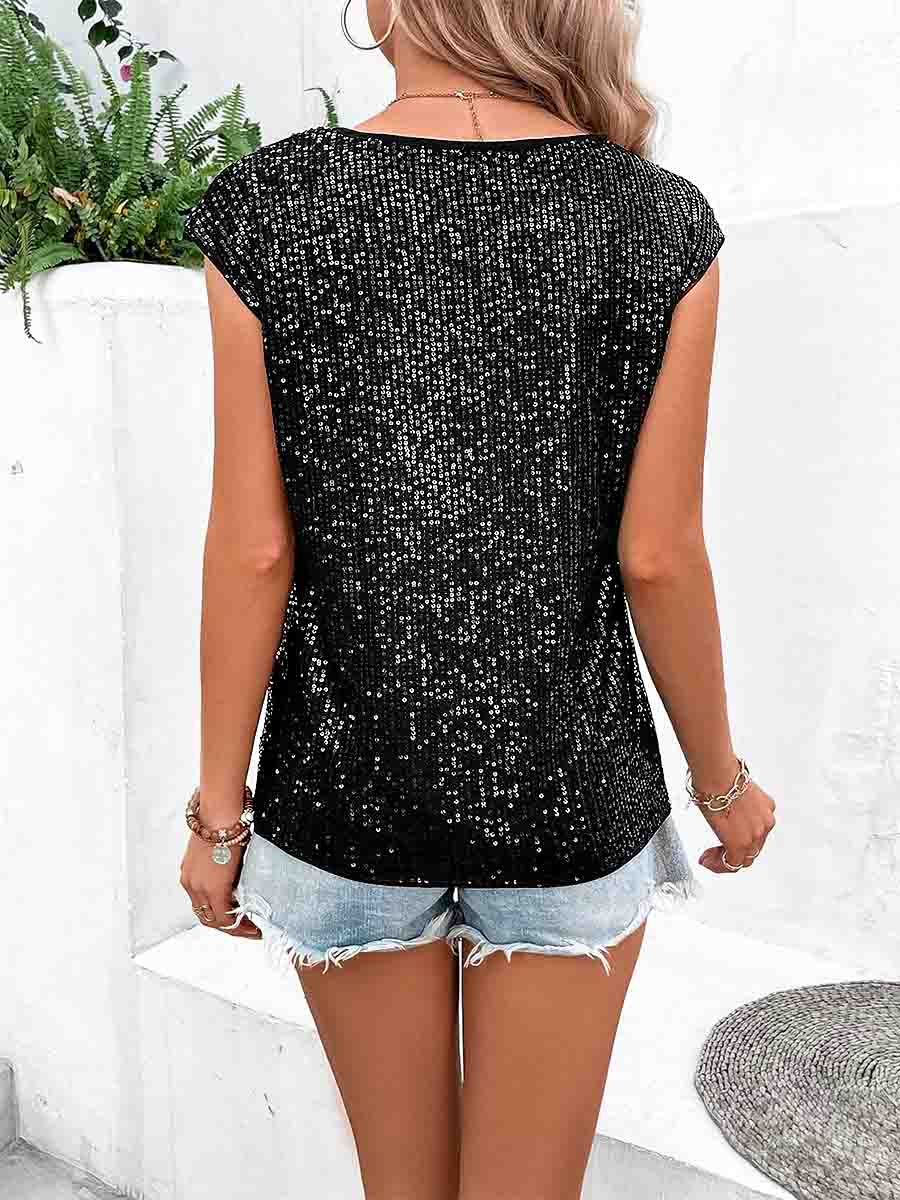 Black Sequin Shirt