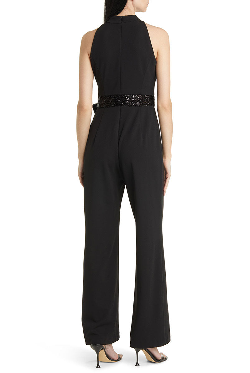 sequin black jumpsuit