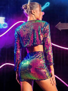Sparkly Burgundy Sequin Jacket