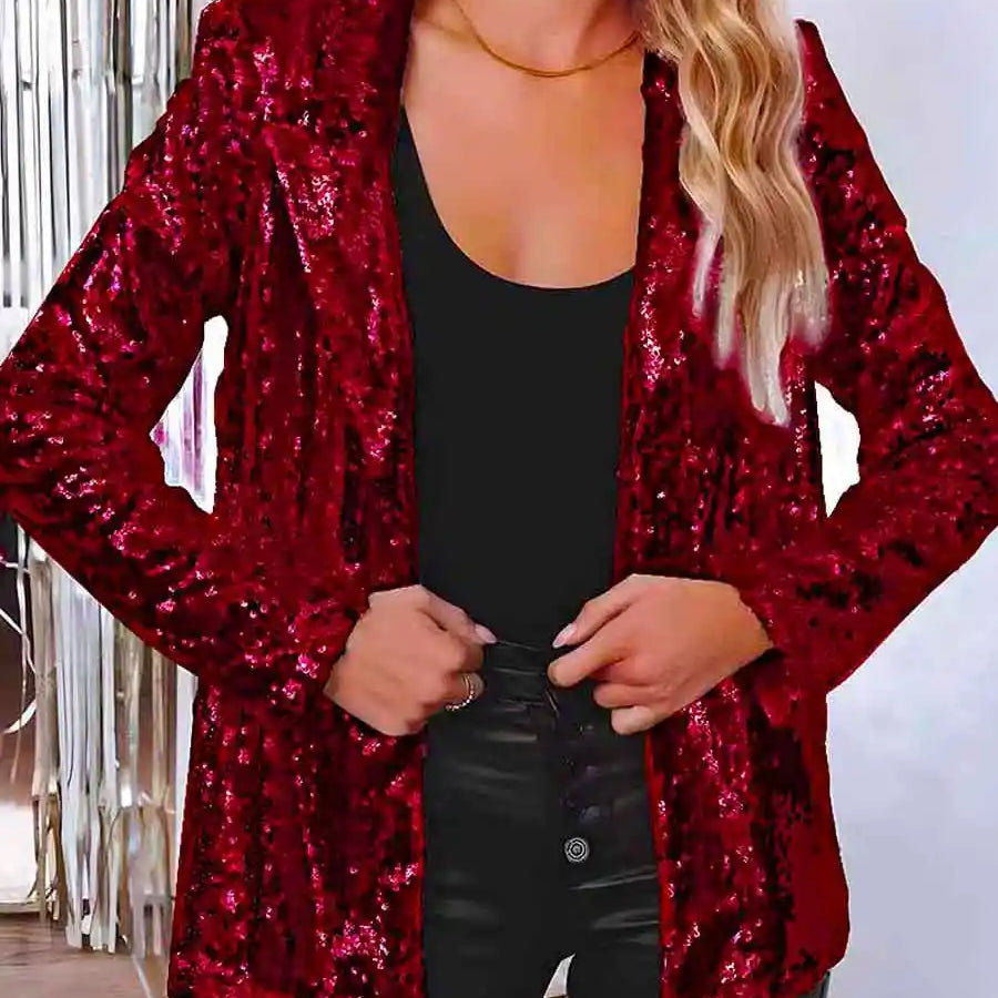 Red Sequins Blazer
