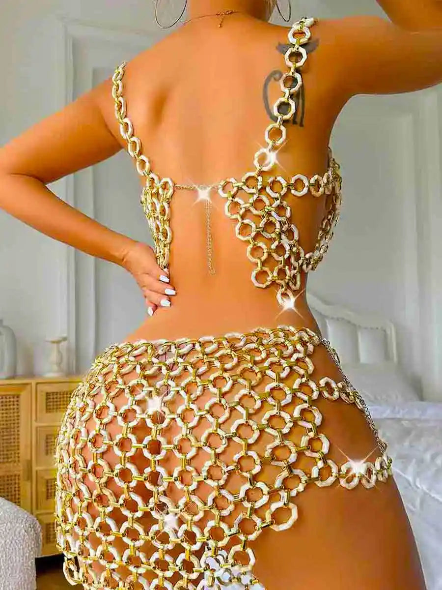 Acrylic Sequin Two-Piece Set