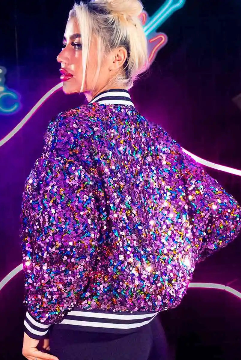 Sparkly Colored Long Sleeve Jacket