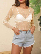 Pearl Mesh Rhinestone Top