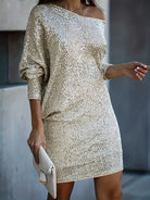 long sleeve sequin dress