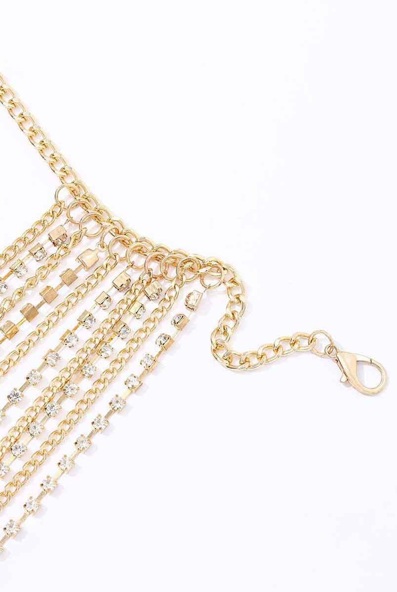 rhinestone body chain skirt