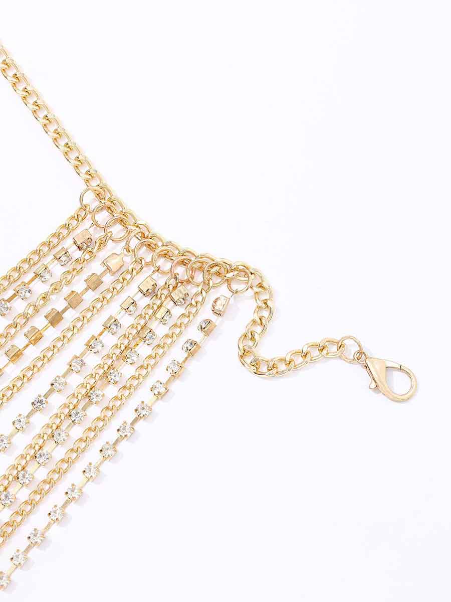 rhinestone body chain skirt