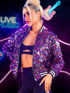 Sparkly Purple Long Sleeve Jacket
