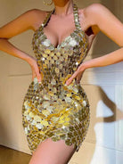 Sparkly Gold Mini Dress