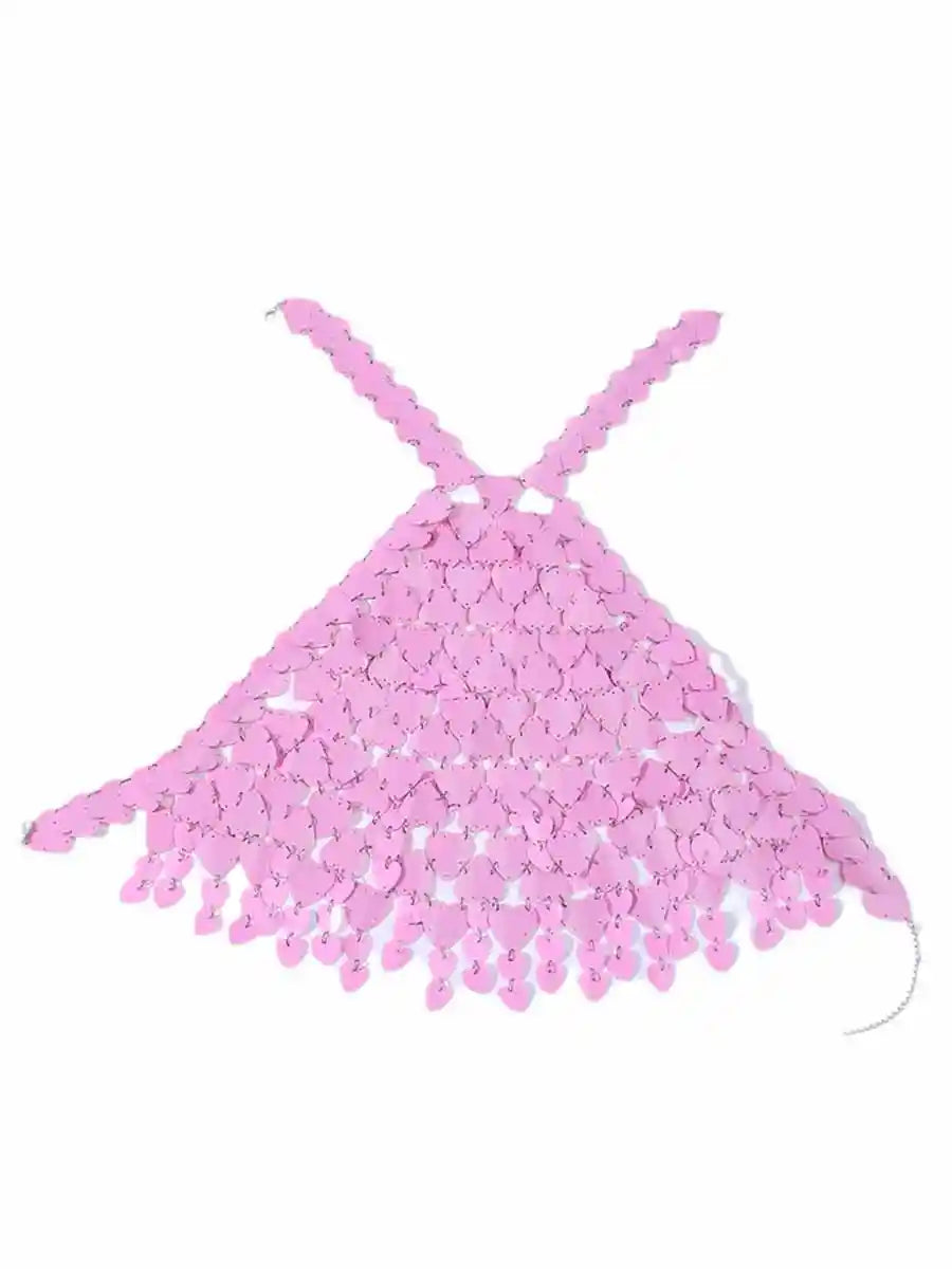 pink sparkle tank top