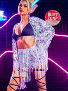 fringe jacket sparkle