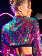 Shine in Burgundy Sequin Jacket