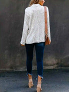Silver Sequin Blazers Ladies