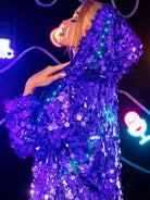 Midnight Sequin Hooded Top