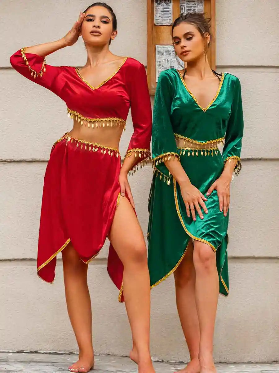 two piece sparkly dress