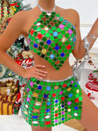 Green disc top and skirt