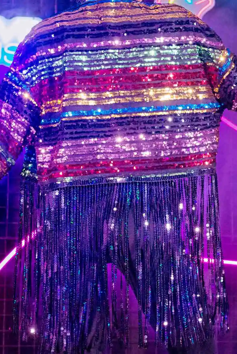 Sequin Tassel Jacket (Long Sleeve)