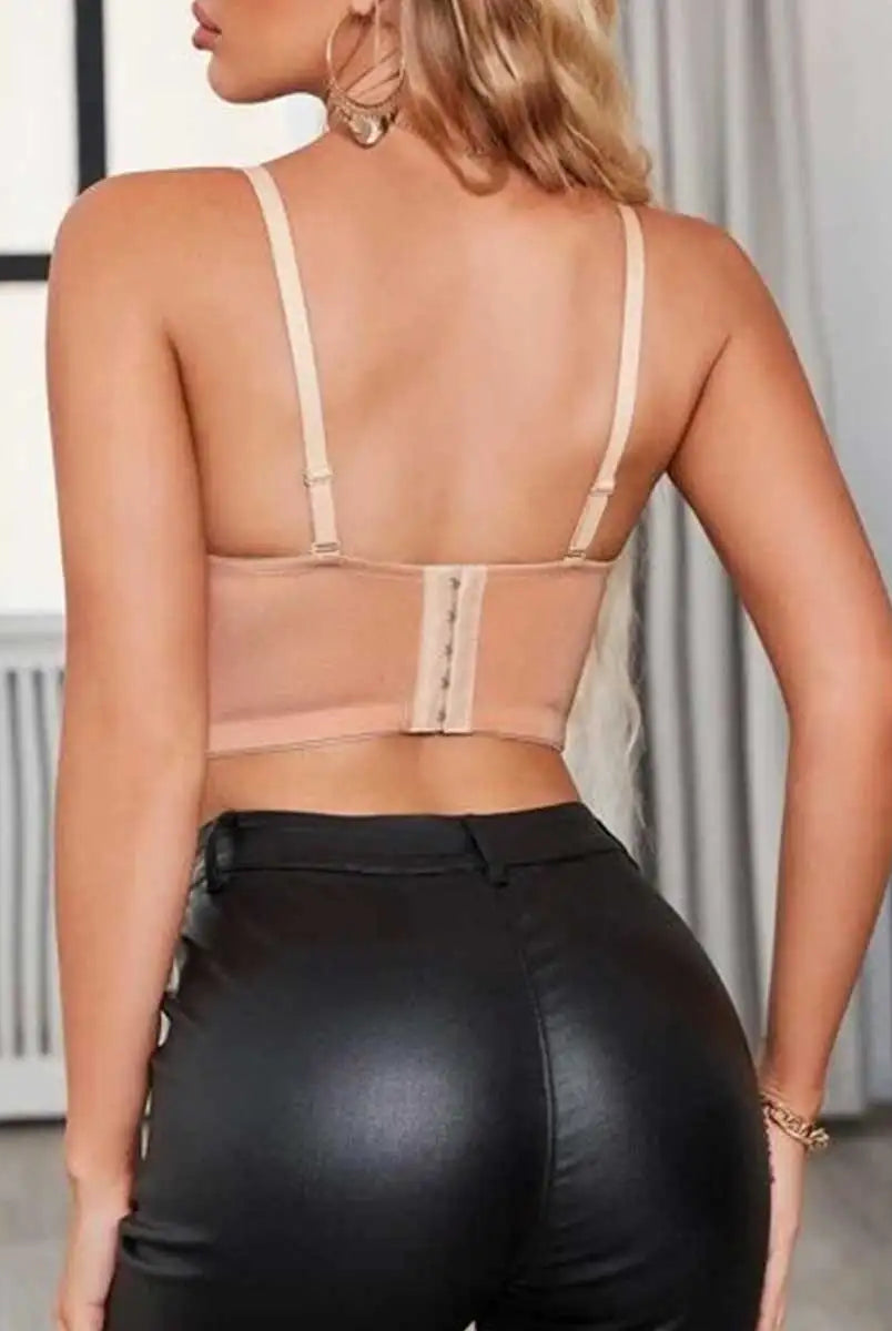 Sexy Rhinestone Push-Up Bra