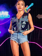 womens sparkly Vest