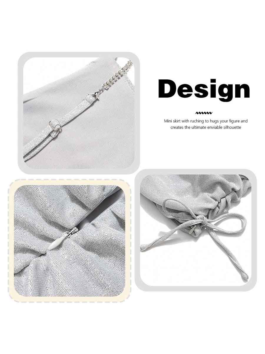 Rhinestone Cami & Mini Skirt Set