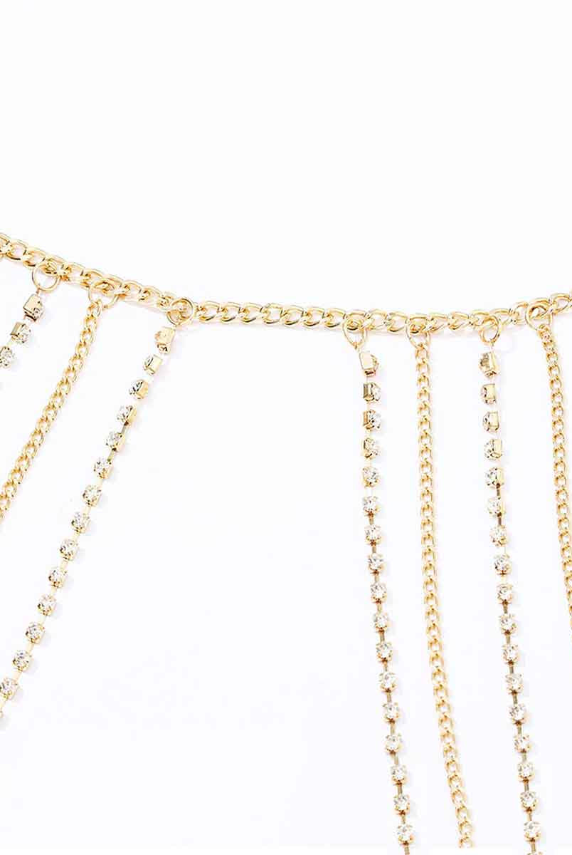 Metal chain mini skirt