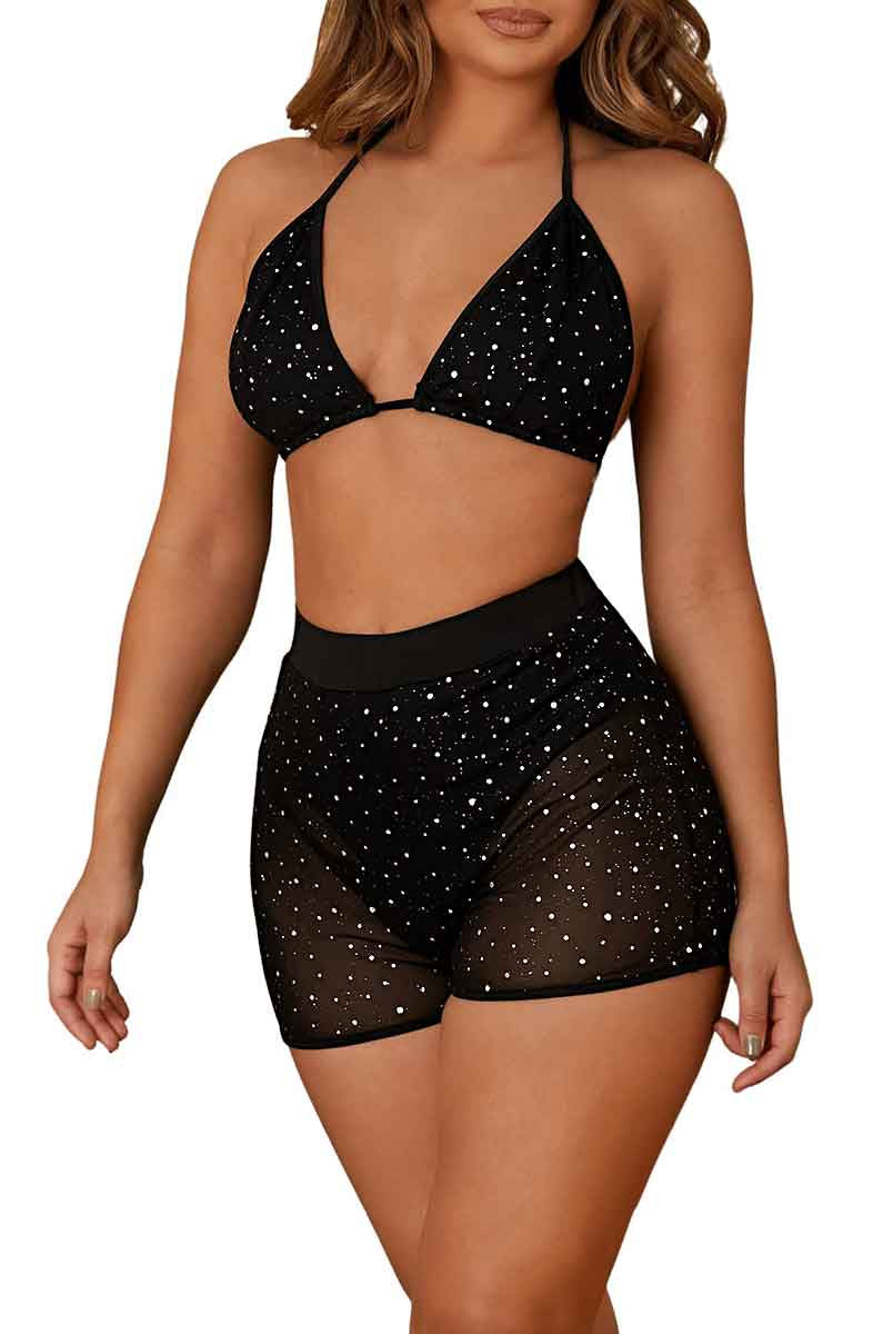 Black Rhinestone Suit