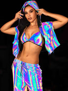 Aurora Blue reflective two piece