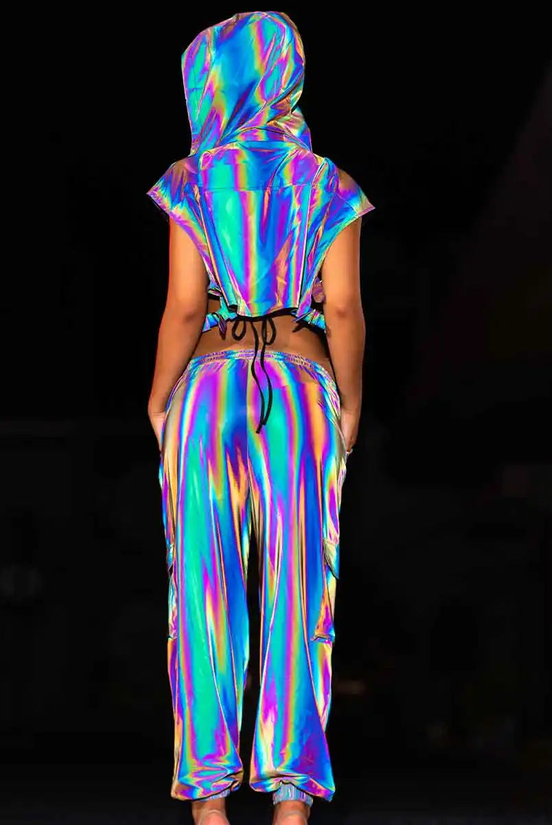 Aurora Blue two piece reflective set