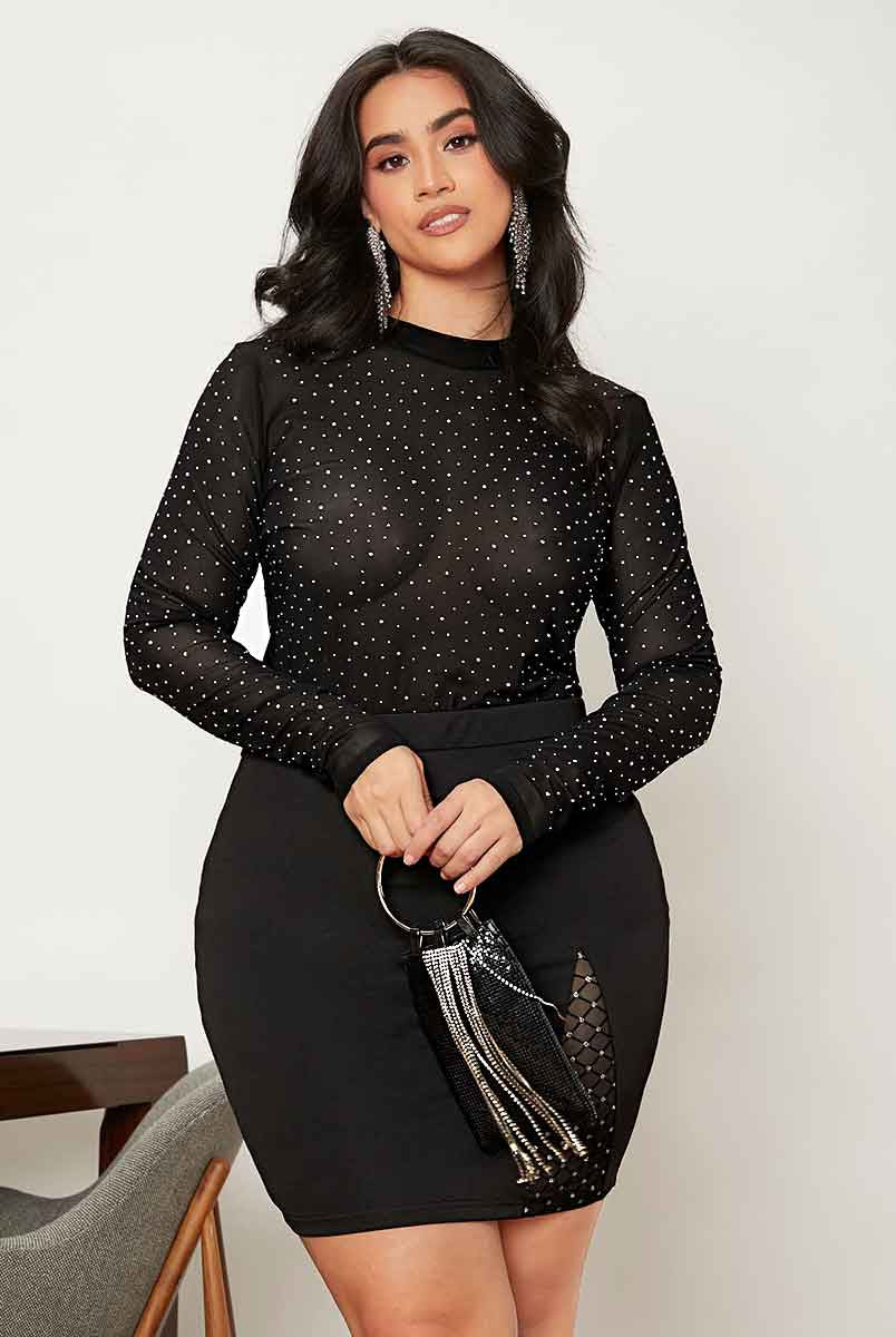 plus size rhinestone shirt