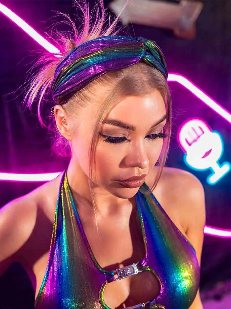 Reflective Twisted Wide Headband