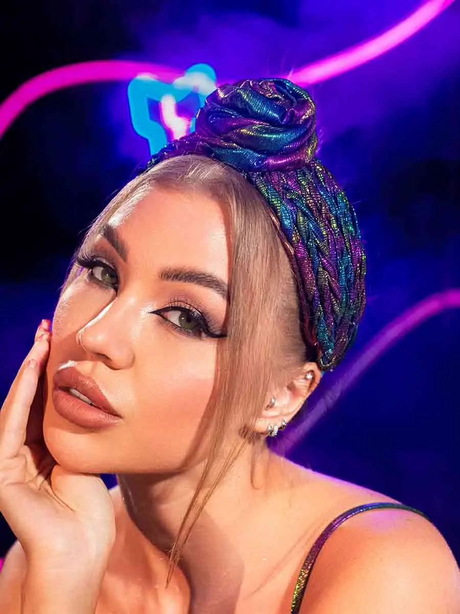 Blue & Purple Rose Hair Clip