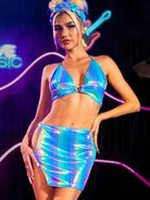 reflective 2 piece short set