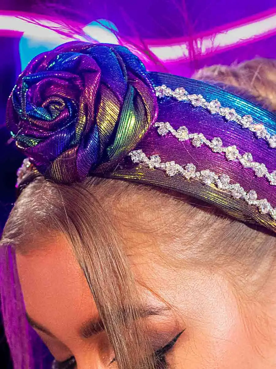 Sparkly Rhinestone Flower Barrettes