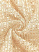 Cap-Sleeve Champagne Gold Sequin Shirt