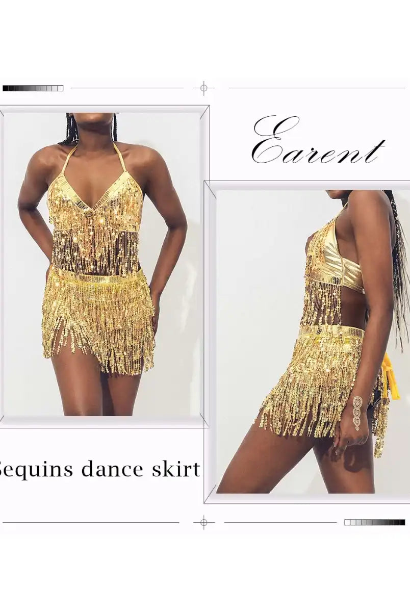 gold sequin tassel set set buyer show